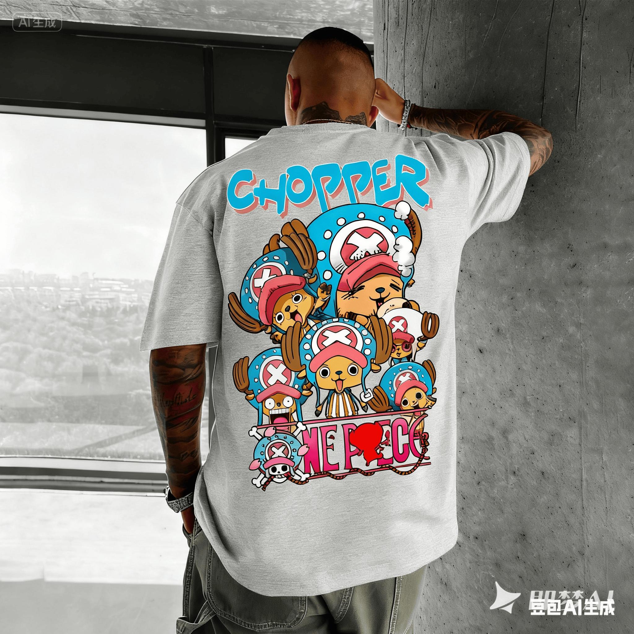 

One Piece Chopper Large Pattern T-shirt 2025 Summer Men s Women s Street Wear Casual Hip Hop Fashion Pure Cotton T-shirt 2XL
