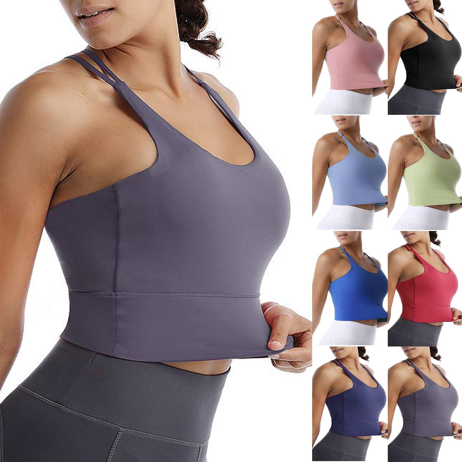 

Женские дышащие топы для фитнеса и бега с нагрудной подушечкой для йоги и красоты спины