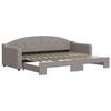 VidaXL Daybed with Trundle Bed Taupe 80x200 Cm Fabric 3197528
