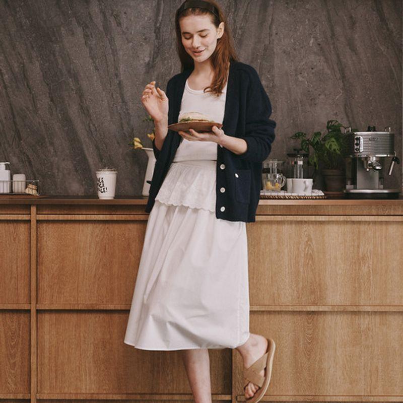 DISH OF THE DAY Flower apron (Ivory)