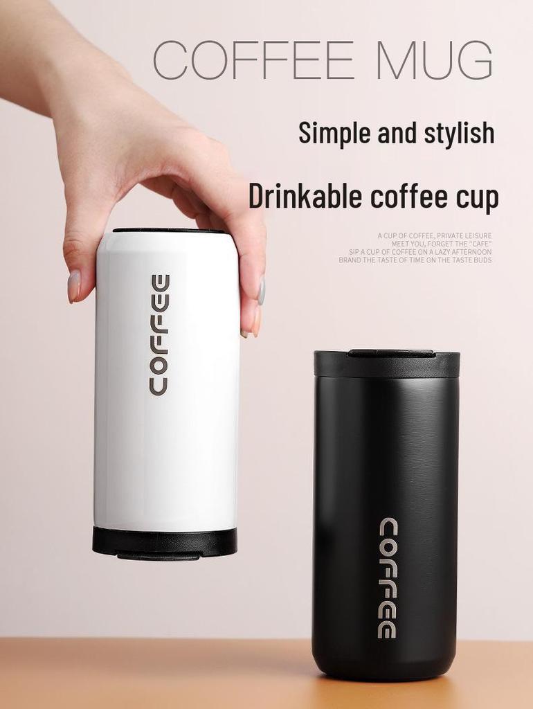304 Stainless Steel Double-Layer Insulated Portable Coffee Cup for Car and Outdoor Use