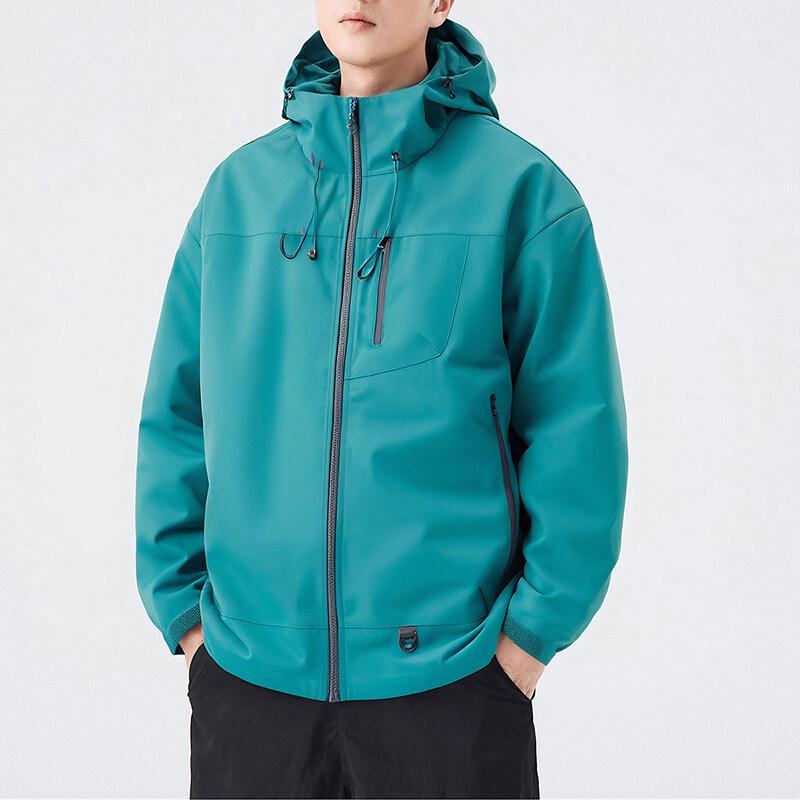 Spring Autumn Men's Youthful Vitality Hooded Jackets Loose Outdoor Windproof Waterproof Jacket Male Jogging Sports Outwear Coats