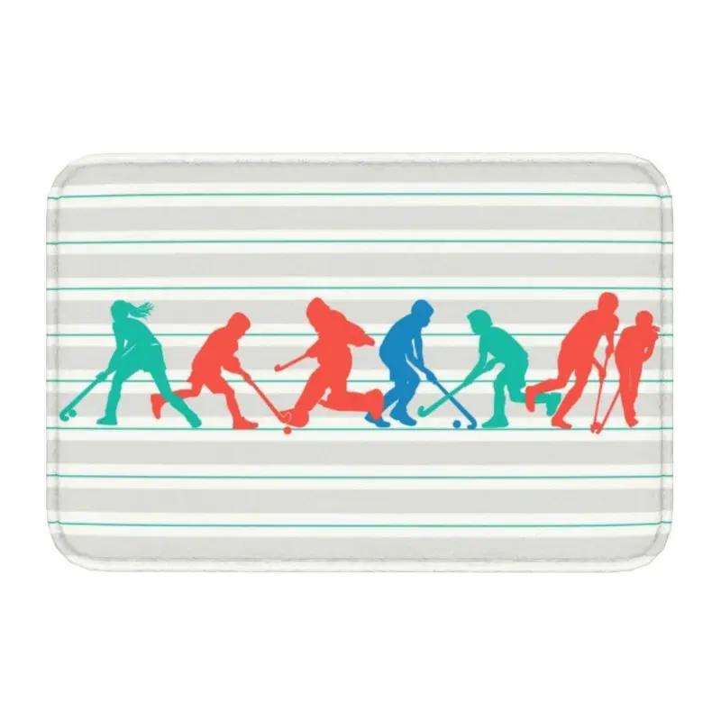 Hockey Door Floor Kitchen Bathroom Mats Anti-Slip Indoor Field Hockey Sticks Doormat Living Room Entrance Rug Carpet Footpad