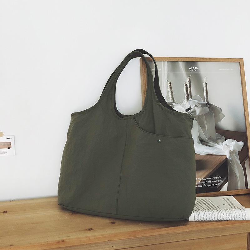 Japanese-Inspired Large Capacity Tote - Lightweight, Versatile Handheld or Shoulder Cloth Bag for Women