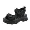 New heightening fish mouth sandals wear muffin platform sports and leisure sandals summer Velcro beach shoes
