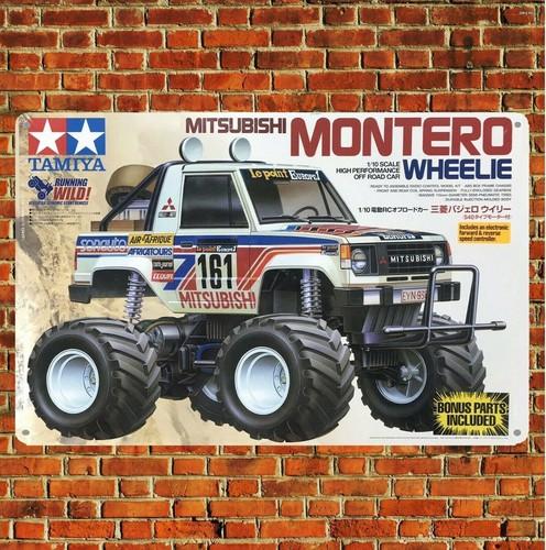Metal Poster Vintage Rc Car Tin Sign Plaque Tamiya Montero Box Art-aluminum