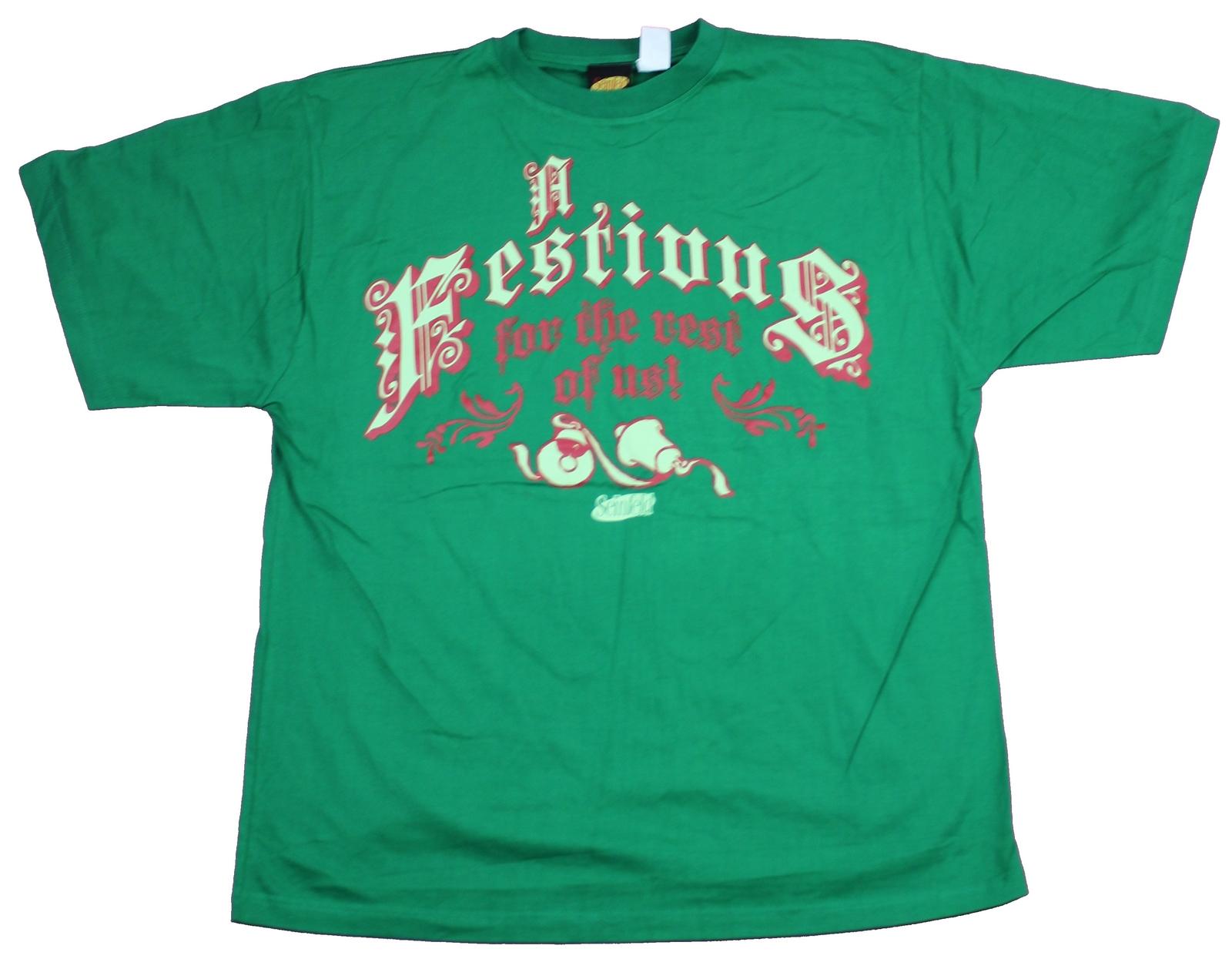 Seinfeld Adult New T-Shirt - A Festivus For The Rest of Us Logo M
