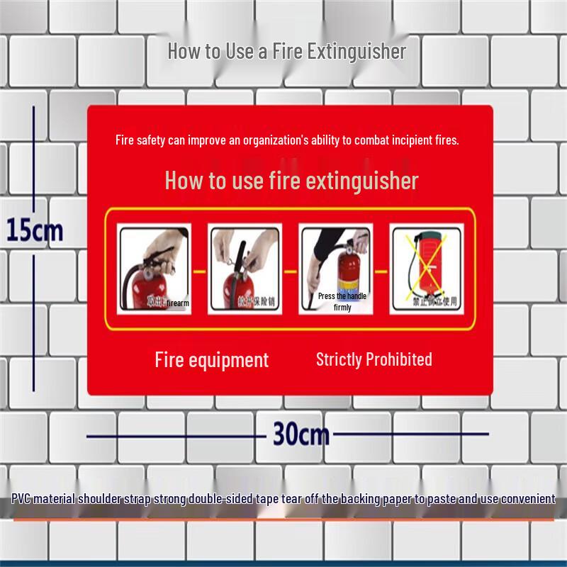 WEZHO Fire Safety Instruction Stickers