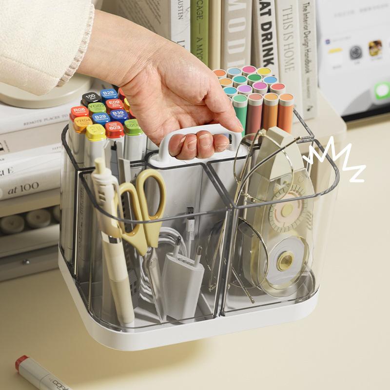Popular Acrylic Pen Holder Student Desktop Storage Box Light Luxury Premium Sense Pen Case Desk Office Storage Box