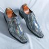 New Designer Fashion Men's Serpentine Monk Strap Oxford Shoes Moccasins Wedding Prom Homecoming Party Footwear Zapatos Hombre