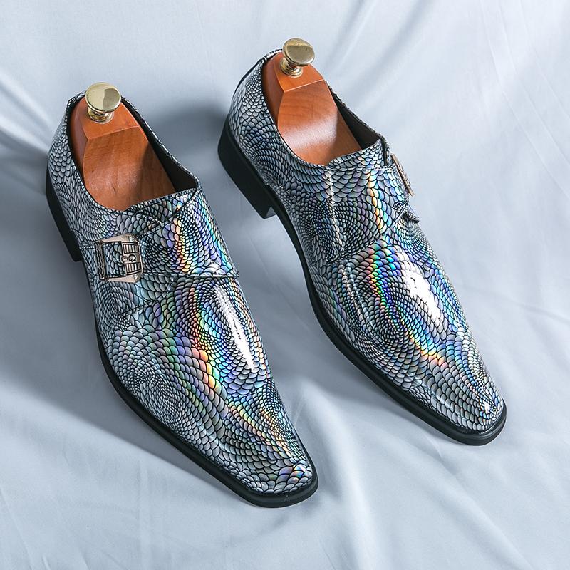 New Designer Fashion Men's Serpentine Monk Strap Oxford Shoes Moccasins Wedding Prom Homecoming Party Footwear Zapatos Hombre