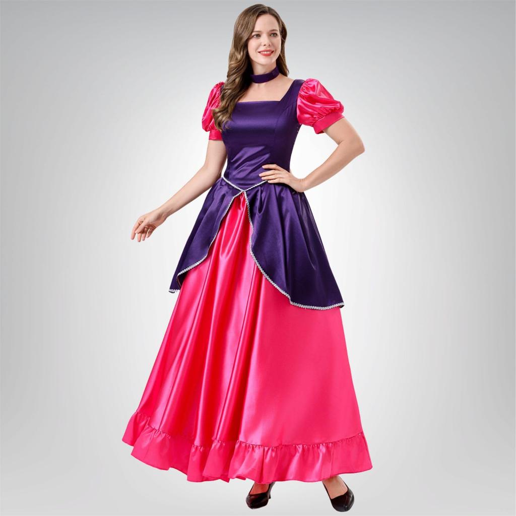Halloween Cosplay and Lady Tremaine Dresses for Kids and Adults Size [Milky Time] Cinderella, Drizella, Anastasia, (Anastasia, Adult, L)