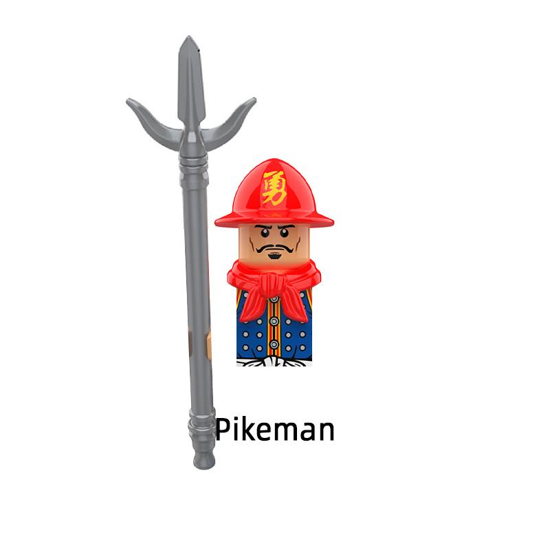 The Ancient Saber General Pikeman Broadsword Long Knife Soldier Blunderbuss Cavalry Commander Model Blocks MOC Bricks Set KT1091
