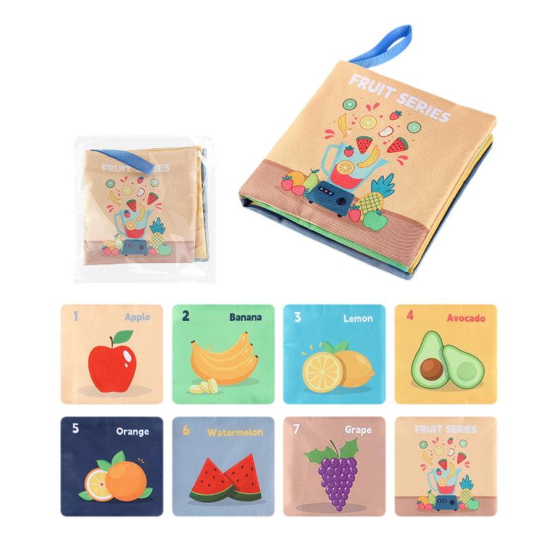 

Образовательный интерактивный тканевый книжка для младенцев, отличный способ для укрепления связи между родителем и ребенком Fruit