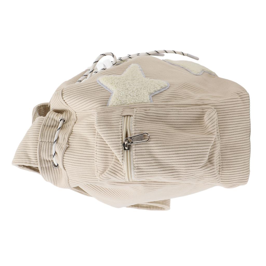 Velvet Shoulder Bag Cute Large Capacity Zipper Closure Star Pattern Women Shoulder Handbag for