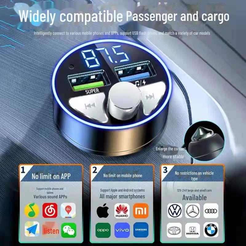 Superschnelles Multifunktions-Autoladegerät mit Bluetooth-MP3-Player & Navigation