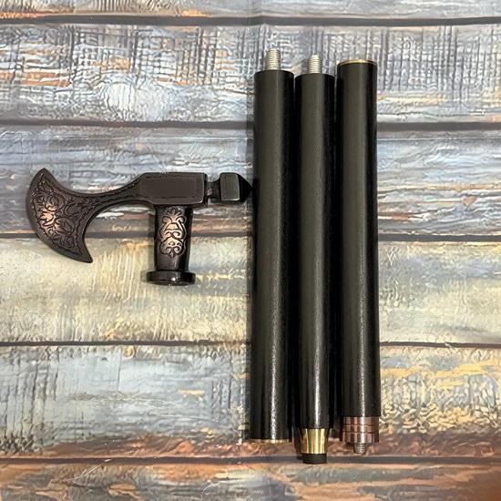 91,44 cm Wikinger Wanderstock Stöcke Holz Zweifach Einzigartiges Design Griff