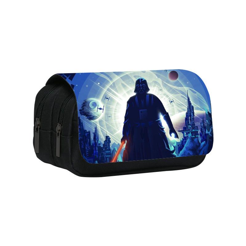 Star Wars Federmappe mit zwei Fächern aus strapazierfähigem Polyester für Schul- und College-Bedarf