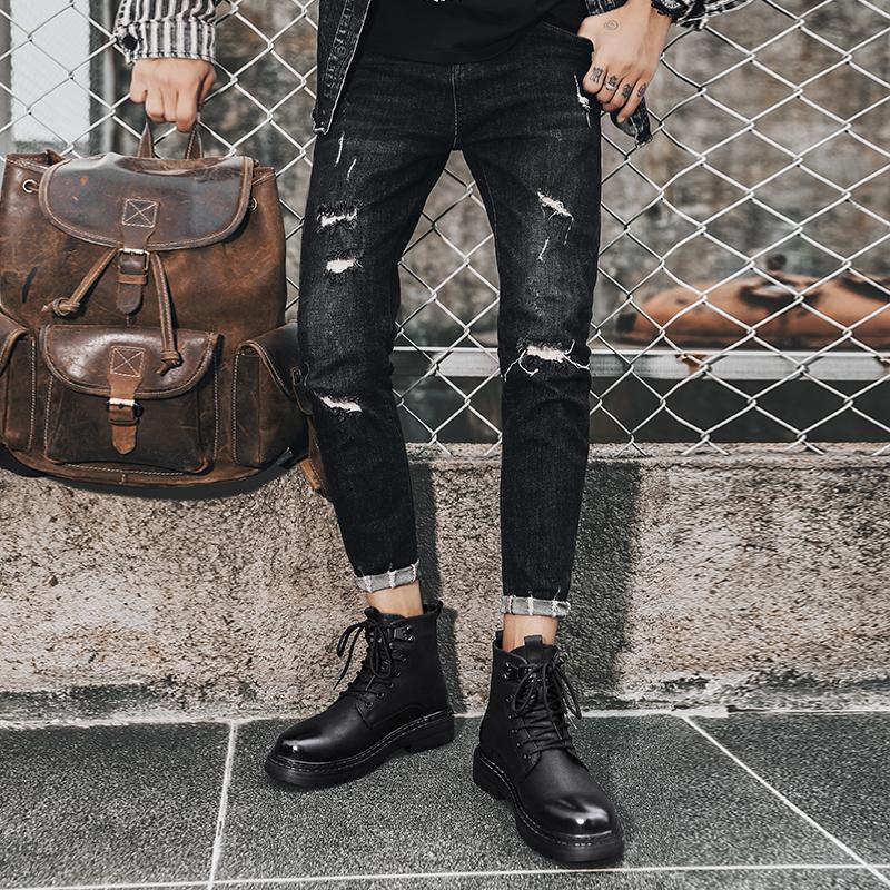 Роскошные мужские кожаные ботинки ручной работы Тренд 2024 Ботинки на толстой подошве — фото 6