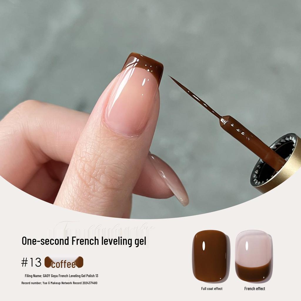 Gaoy Autumn/Winter Leopard Print Gel Polish in Caramel Brown for French Manicures