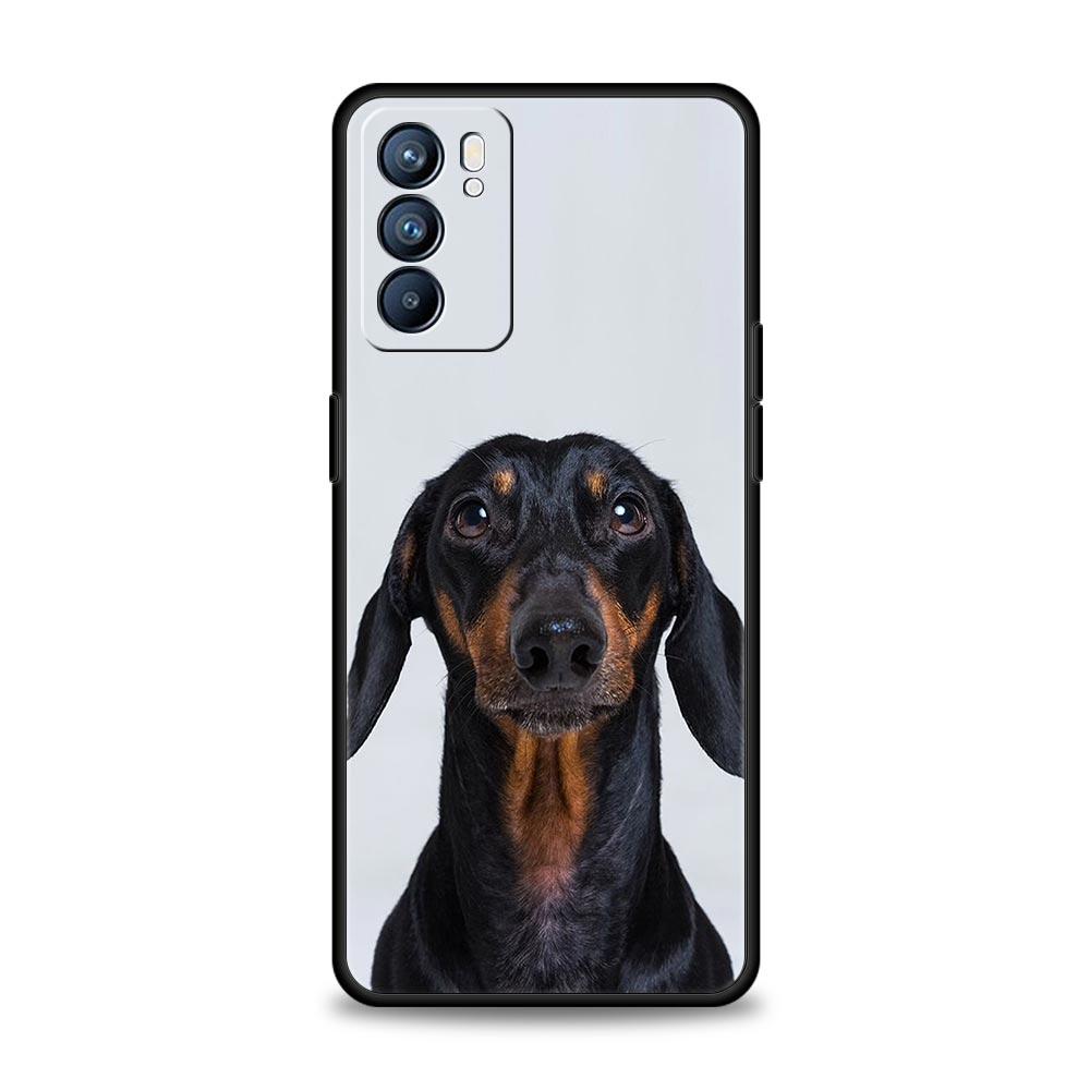 Custodia per Telefono Cane Bassotto per Oppo Reno8 Reno7 Reno6 Pro A54 5G Find X6 X5 A53 A52 A9 A15 A95 A17 A16 A74 A57 A31 Copertura