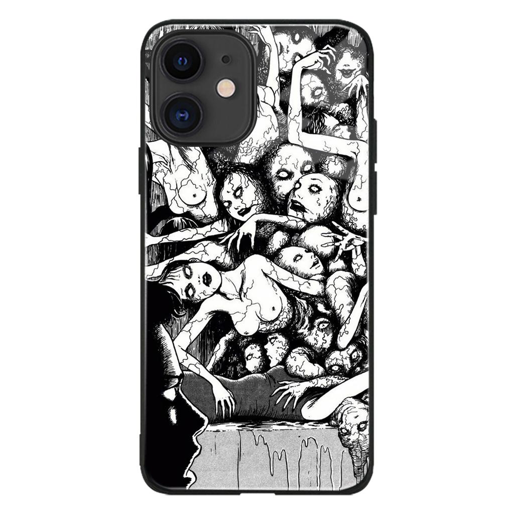 Lesklý skleněný kryt na telefon Junji Ito Tomie Kawakami Anime Manga pro iPhone SE 6s 7 8 Plus X Xr Xs 11 12 13 Mini Pro Max Samsung