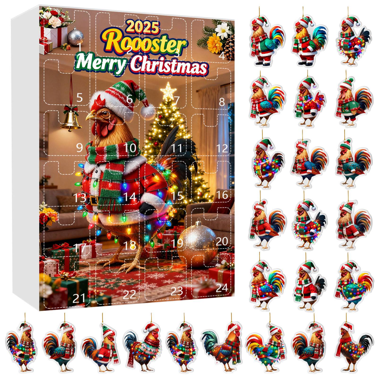 

Home Acrylic Decor Holiday Advent Calendar Advent Calendar Collectibles 2D Whimsical Gnome Set Commemorative Home Decor Collectibles One Size