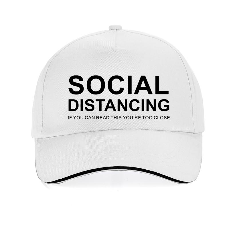 SOCIAL DISTANCING IF YOU CAN READ THIS YOU'RE TOO CLOSE Letter Women Summer Baseball Cap adjustable snapback hat