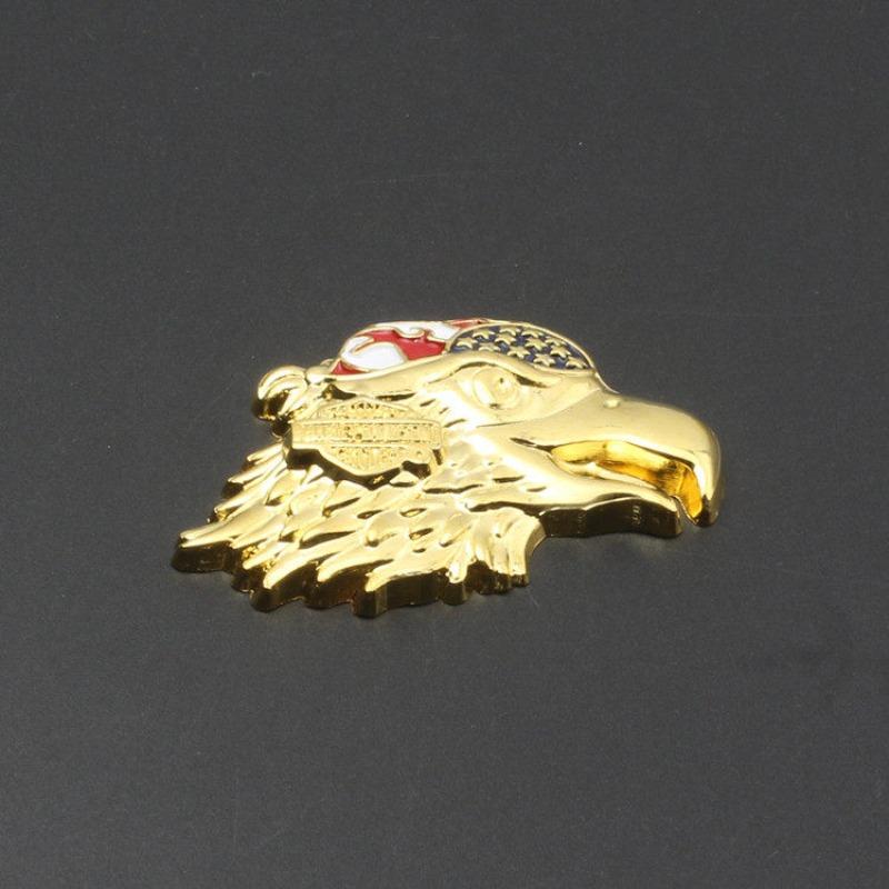 Car motorcycle personalized modification car logo metal skull ghost head eagle wings decorative car sticker scratch sticker