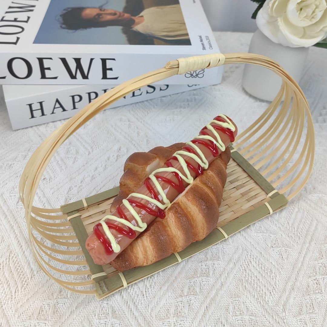 

Artificial Hamburger Hot Dog Simulation Model Ornaments Fake Bread Bakery Photography Props Christmas Window Home Decoration