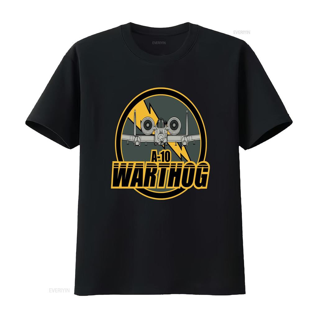 A 10 Warthog T Shirt Military Aircraft Design For Aviation Enthusiasts Vintage Washed Stretched Casual Designer Clothes Stylish