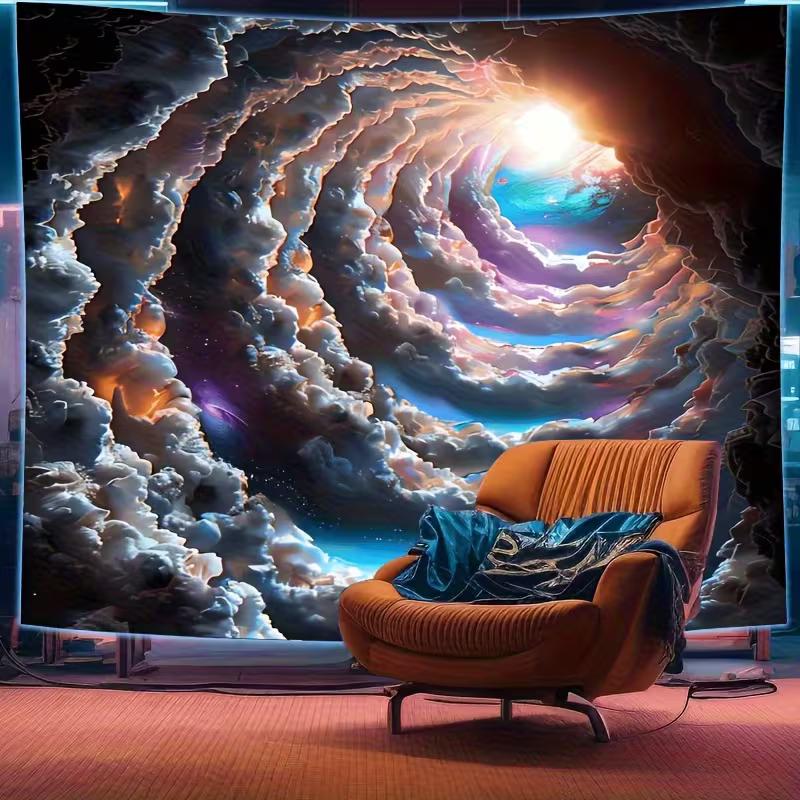 2D Cosmic Cloud Tunnel Vortex Photography Background Cloth 47.2x31.5inch/120*80cm