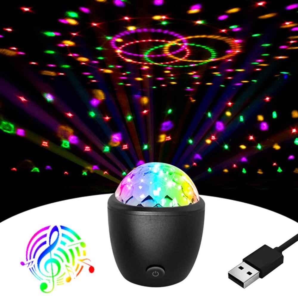 

Мини-амбиентная светодиодная лампа RGB для дискотеки, стробоскоп, USB, вечеринка по случаю дня рождения, бар, автомобиль, караоке