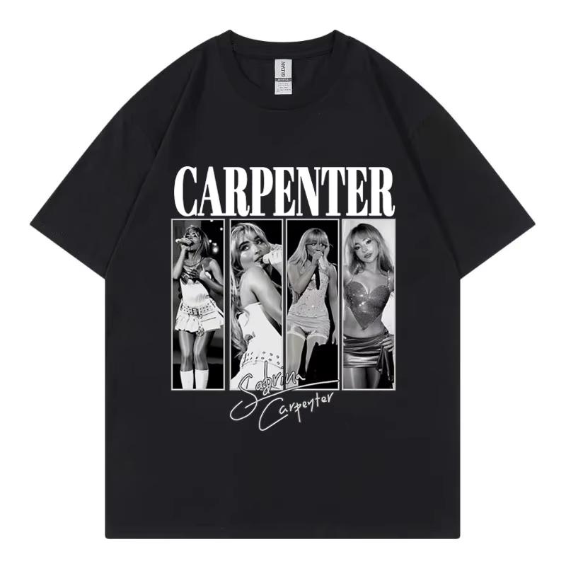 Sabrina Carpenter Vintage Tour T-Shirt, Fashion, Hip-Hop, Short Sleeve, Women's, Streetwear