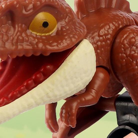 3 Pcs Dinosaur Action Figures with Movable Mouths Funny Finger Dino Toys for Kids Dinosaur Figure Chomp Toy Gifts for Halloween Easter Christmas