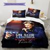 1PC Johnny Hallyday pattern Bedding Quilt Set Quilt Cover Pillowcase Home Decoration Birthday Gift (1 * duvet cover + 19 * pillowcase, without core)