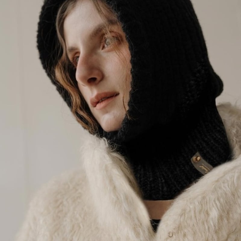 

ACCLET Балаклава средней плотности вязаная короткая черная black