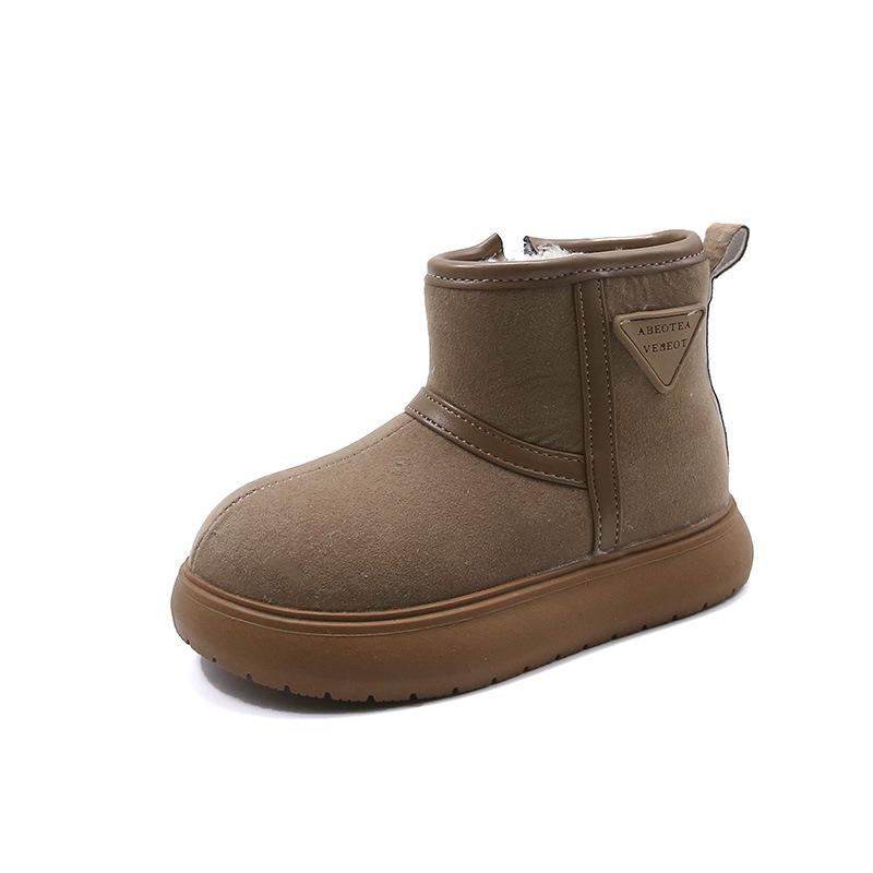 

Модные бархатные зимние сапоги из хлопка снег 2025 года, взрыв, теплые нескользящие сапоги для девочки, модные короткие сапоги для мальчика 26-30 yards 5 pairs in one hand