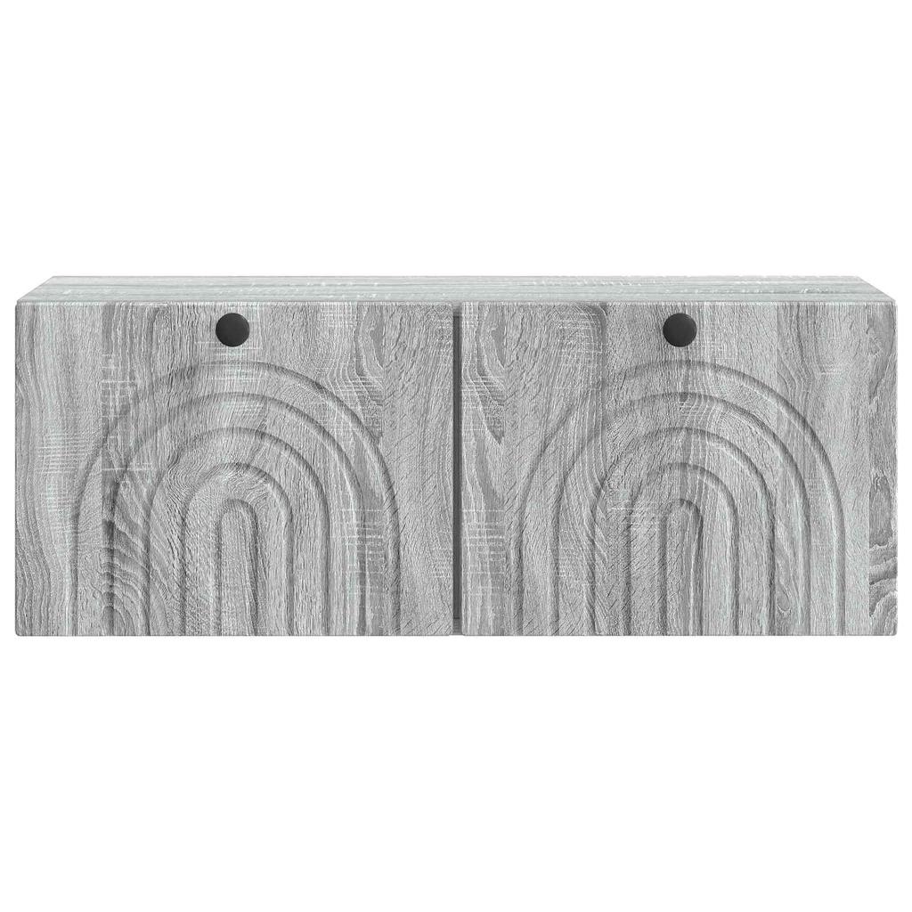 Wall Mounted TV Cabinet Grey Sonoma 78.5 X 31 X 30 Cm