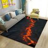 3D Volcano Lava Magma Area Rug Large,Carpet Rug for Living Room Bedroom Sofa Doormat Decoration,Kid Game Play Non-slip Floor Mat