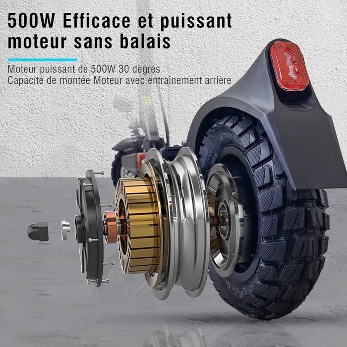 Scooter Électrique JOYOR Y6-S - Moteur 500 W -- Batterie 48 V-18 Ah - Pneus 10 Pouces - Noir