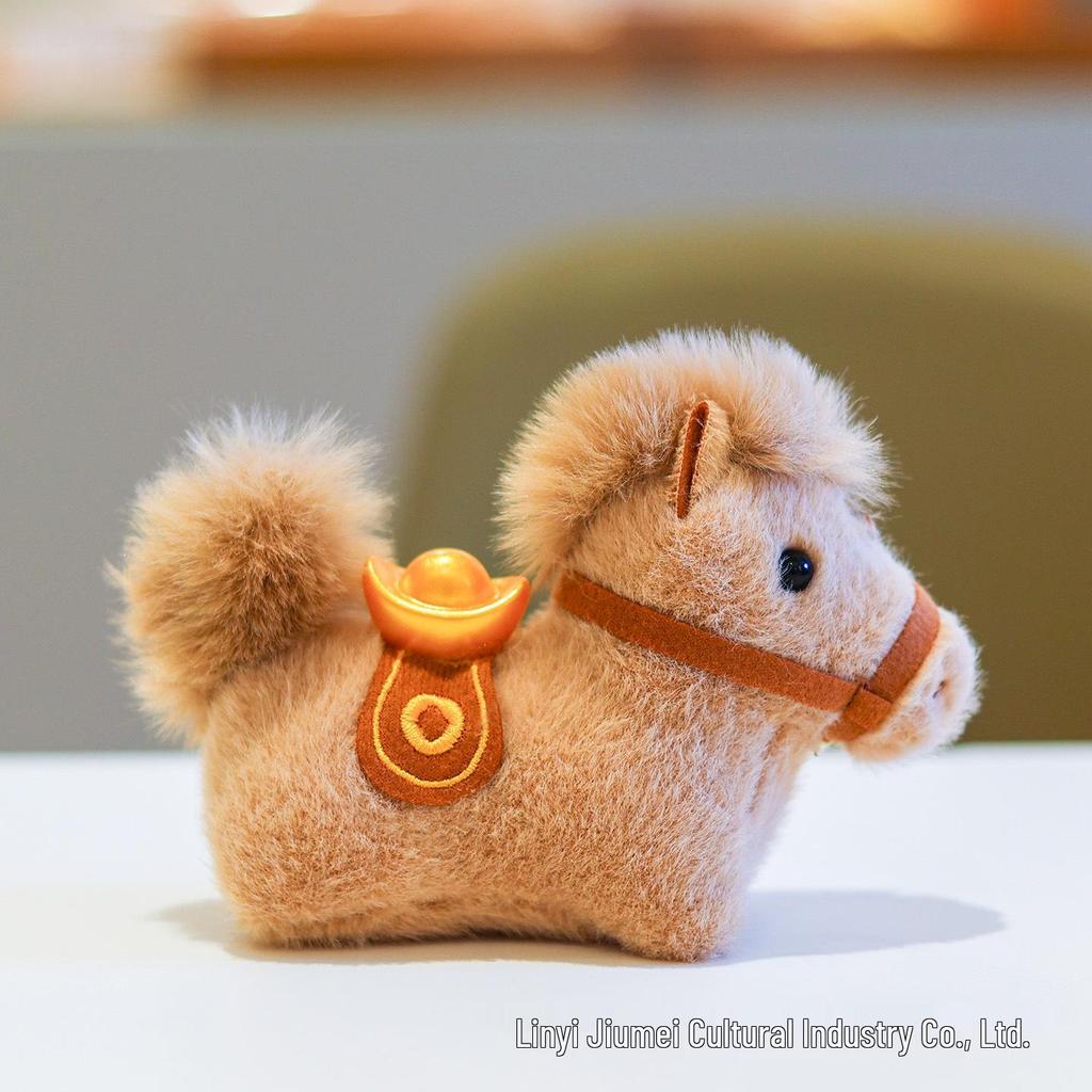 Sternzeichen-Pony-Taschenanhänger Jahr des Pferdes: Plüsch-Maskottchen-Puppe mit Yuanbao für Wohlstand