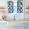 2 Panels Sparkling Fish Scales Pattern Window Curtains   Half Blackout Suitable for Artistic Home Decorative Curtains