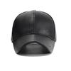 Autumn Winter PU Baseball Cap Outdoor Velvet Warm Cap Middle-Aged Old Man Cap