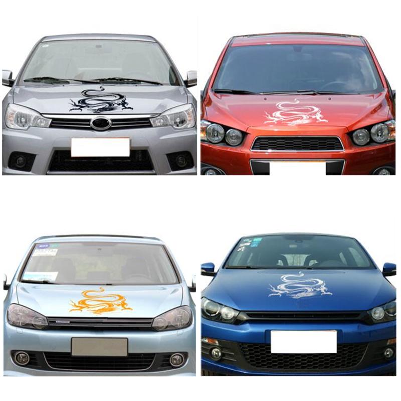 Reflective Dragon Totem Scratching Decals Car Stickers Full Body Car Head Styling Sticker