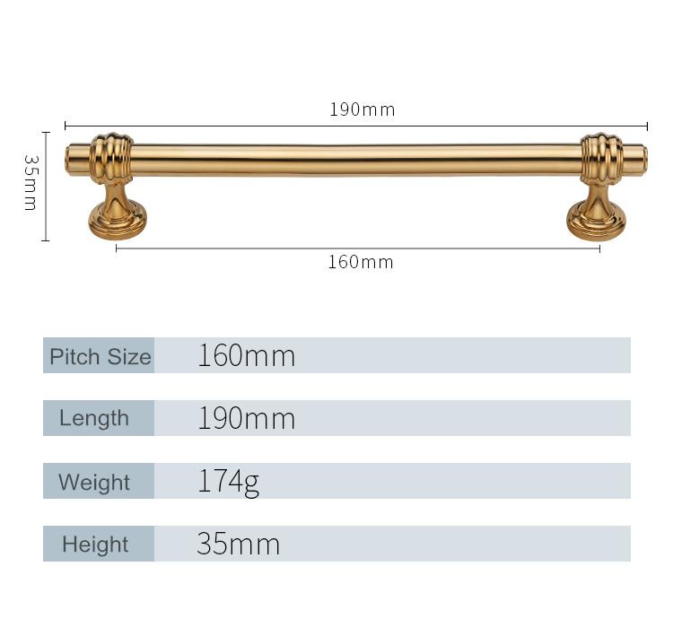 American PVD Zinc Alloy Furniture Handles Dresser Drawer Knobs Kitchen Cabinet Pulls