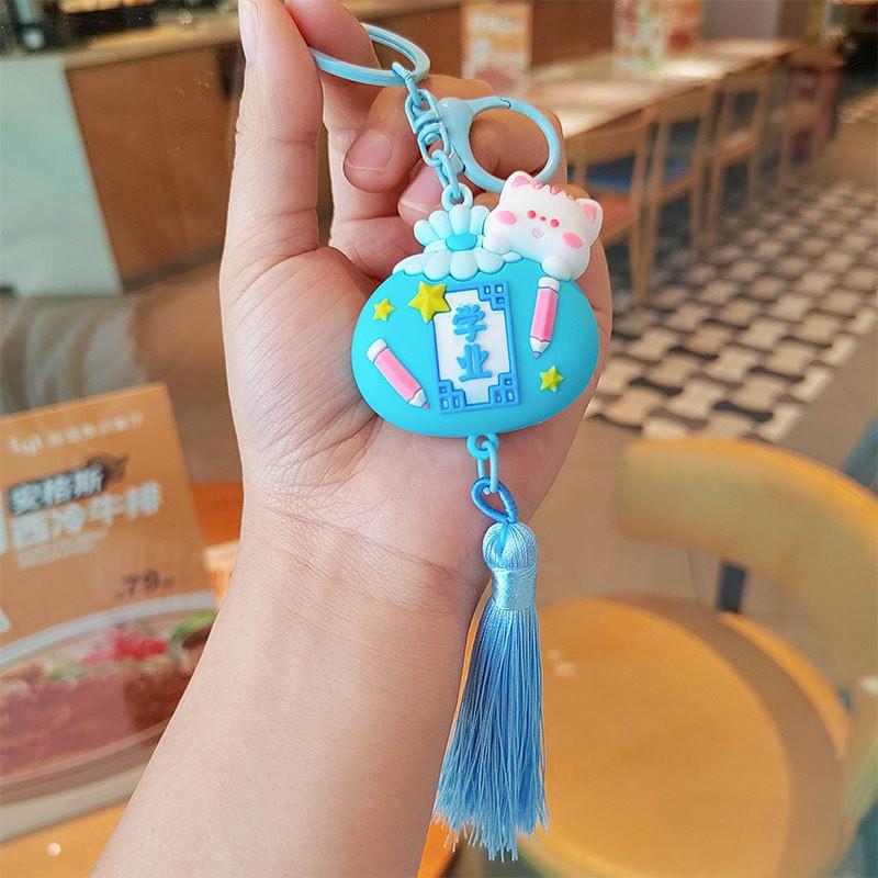 Entzückender Cartoon Tier Schlüsselanhänger Silikon Niedlicher Schlüsselanhänger für Taschen und Schlüssel