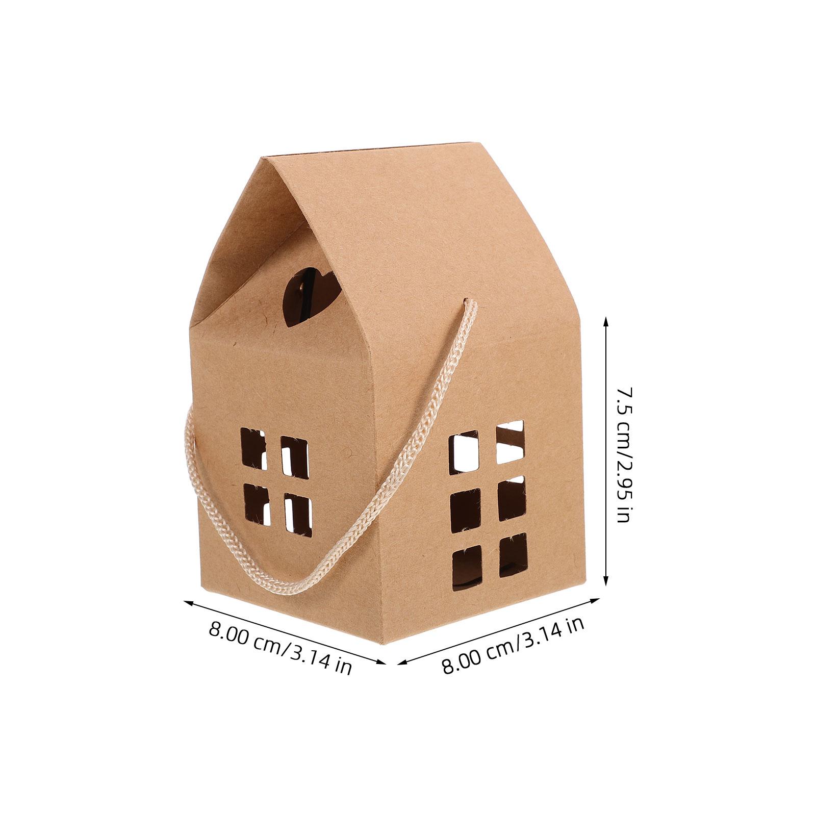 

50Pcs House Shaped Candy Boxes Wedding Favor Packaging Fancy Treat Boxes for Birthday Party Holiday Event Decorations other коричневый