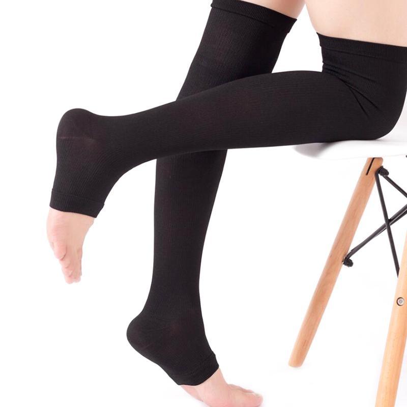 Compression Socks Thight High Pressure Open Toe Varicose Stockings Men Women