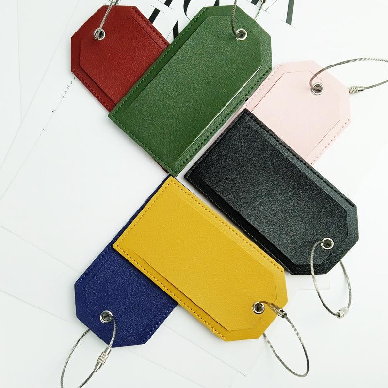 Double-Sided Leather Luggage Tag with Signature Paper Insert